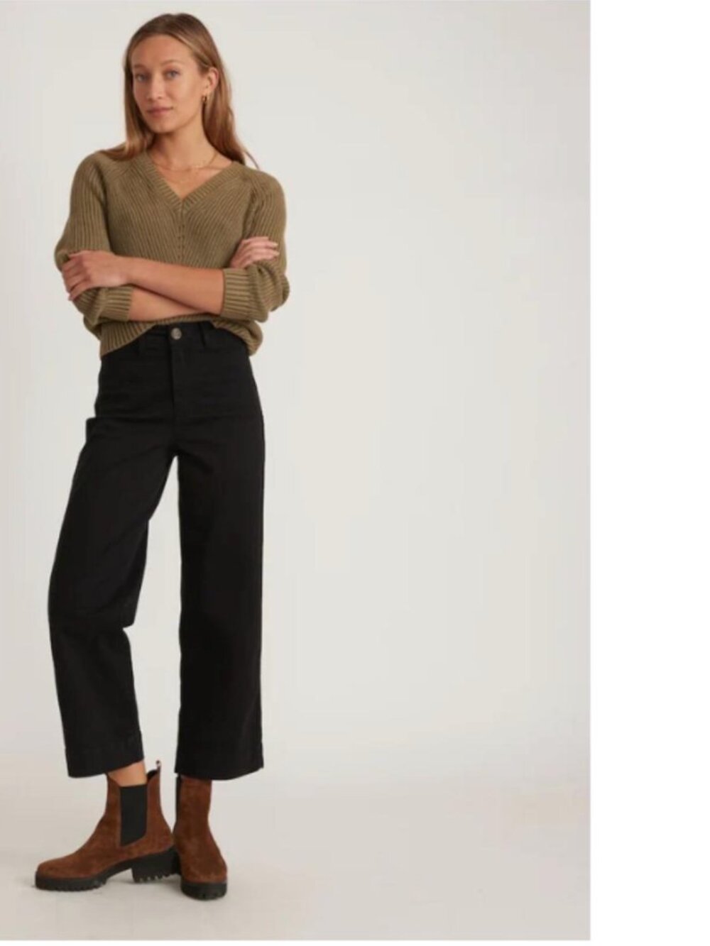 Marine Layer Women's Black Trousers Size 10